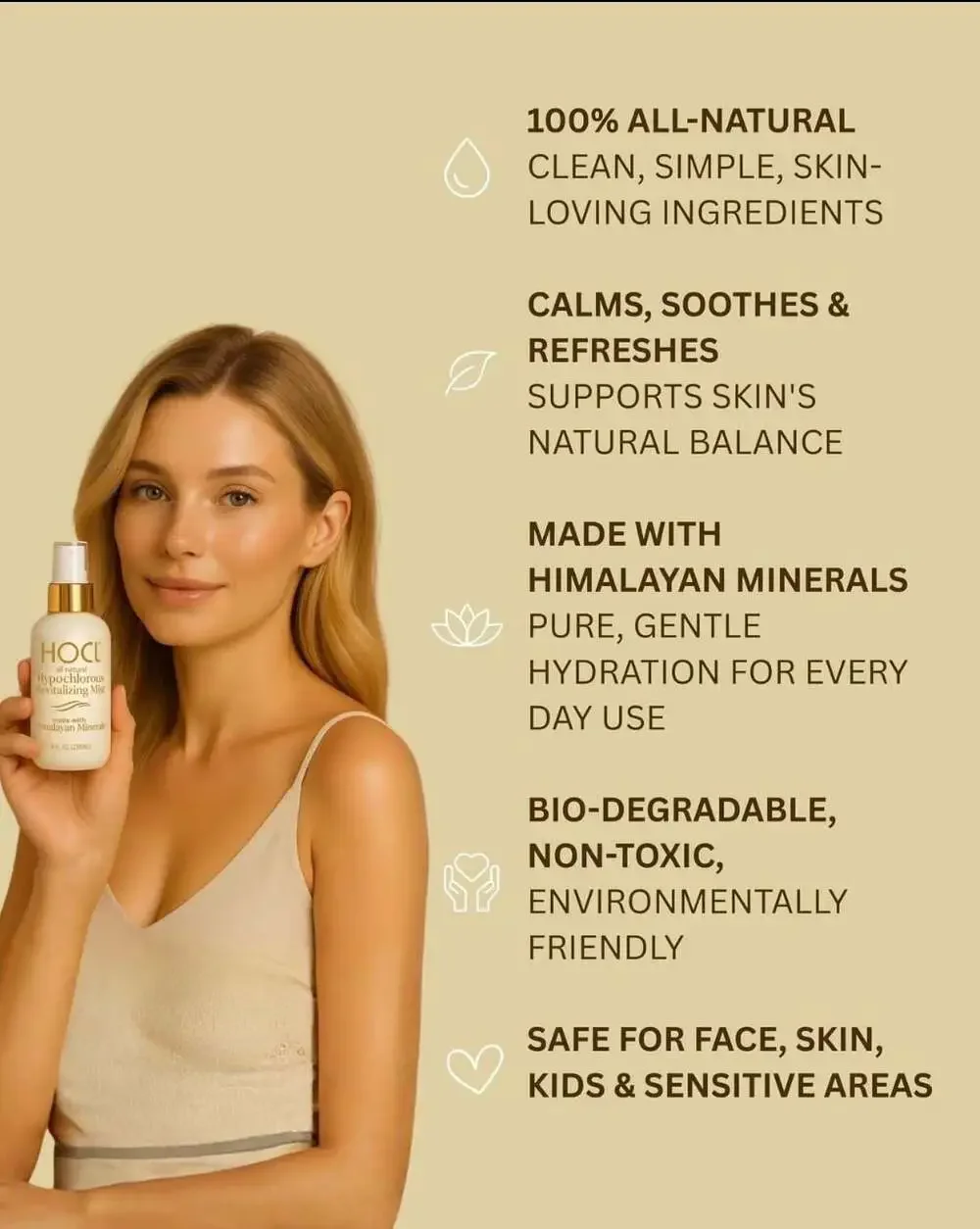 HOCl Hypochlorous Revitalizing Mist with Himalayan Minerals 8 fl oz